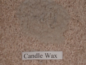 candle wax on carpet